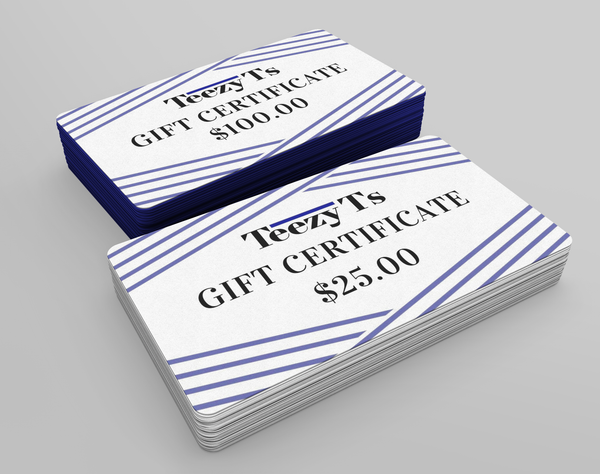 TeezyTs Digital Gift Certificate